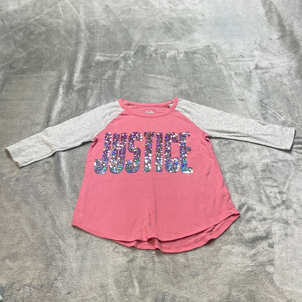 Girls Size 8 Justice Shirts Long/Short/ & 3/4 sleeve